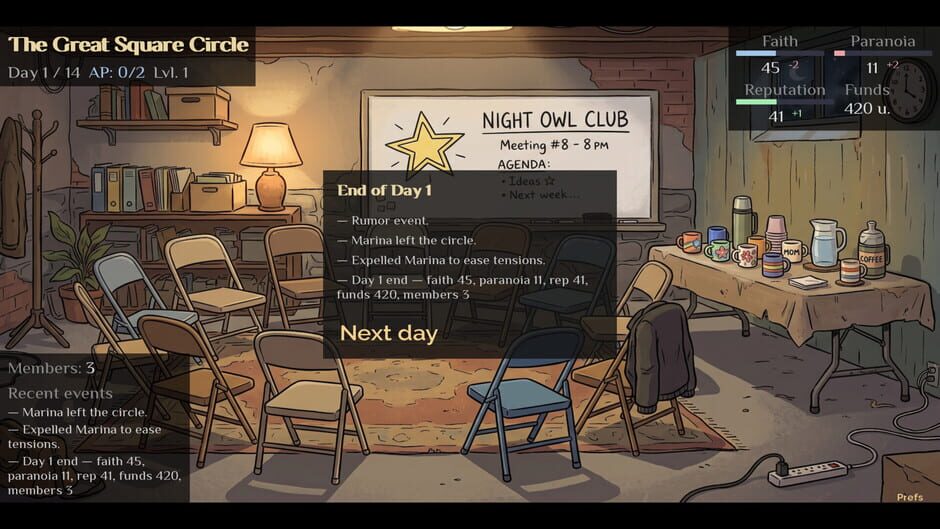 Capture de Definitely Not a Cult