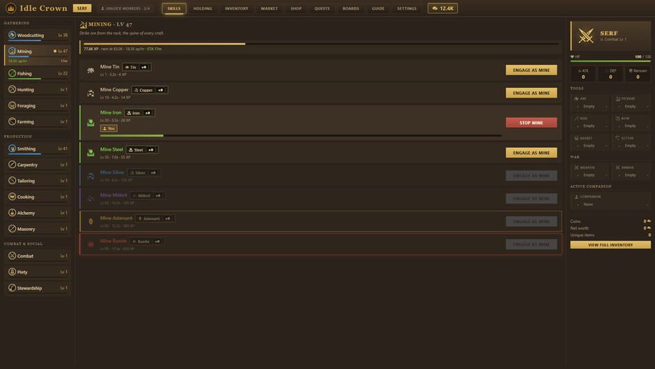 Capture d’Idle Crown