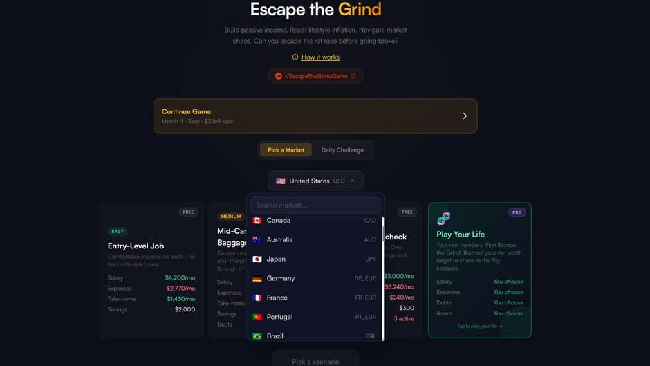 Capture d’Escape the Grind