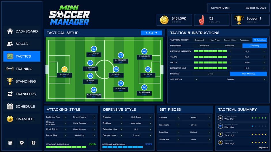 Capture de Mini Soccer Manager