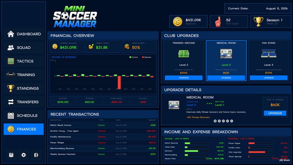 Capture de Mini Soccer Manager