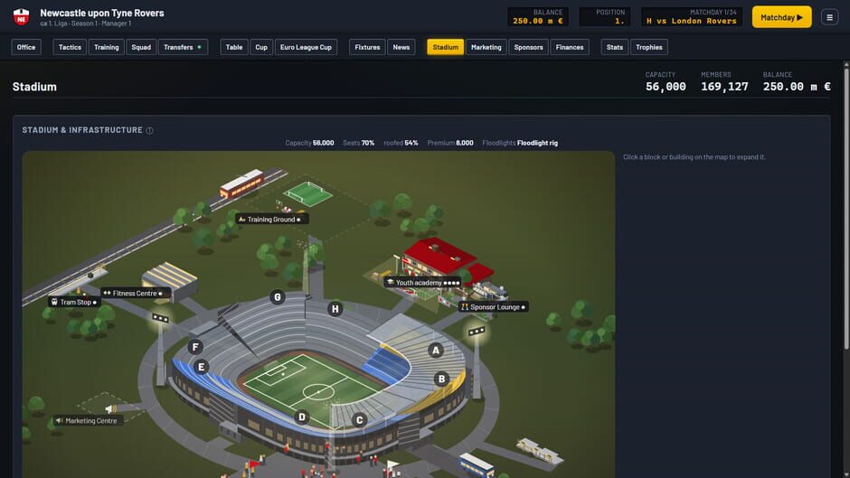 Capture de Halftime Manager