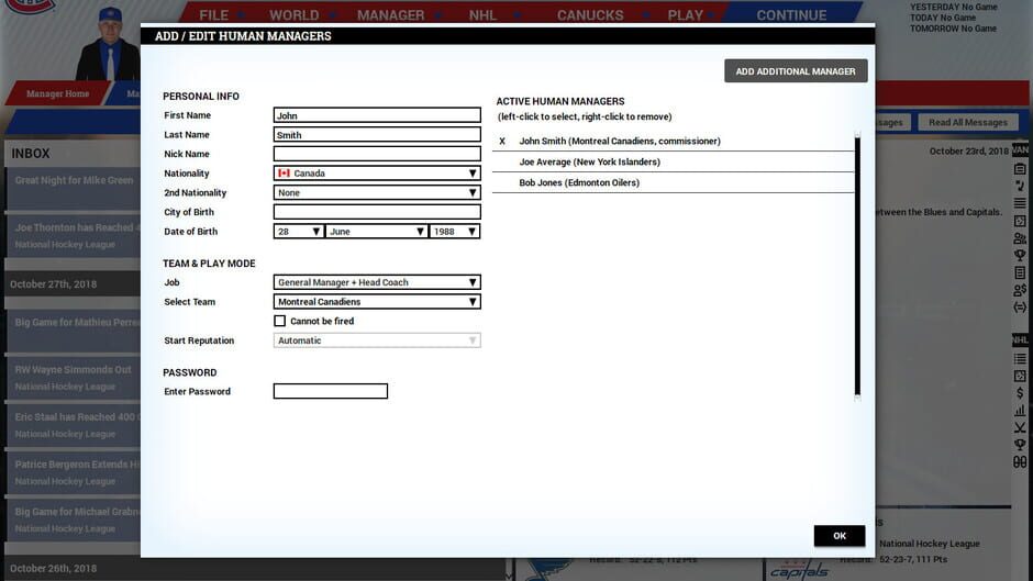 Capture de Franchise Hockey Manager 5