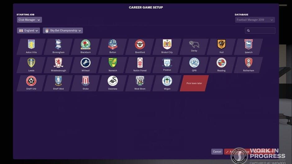 Capture de Football Manager 2019