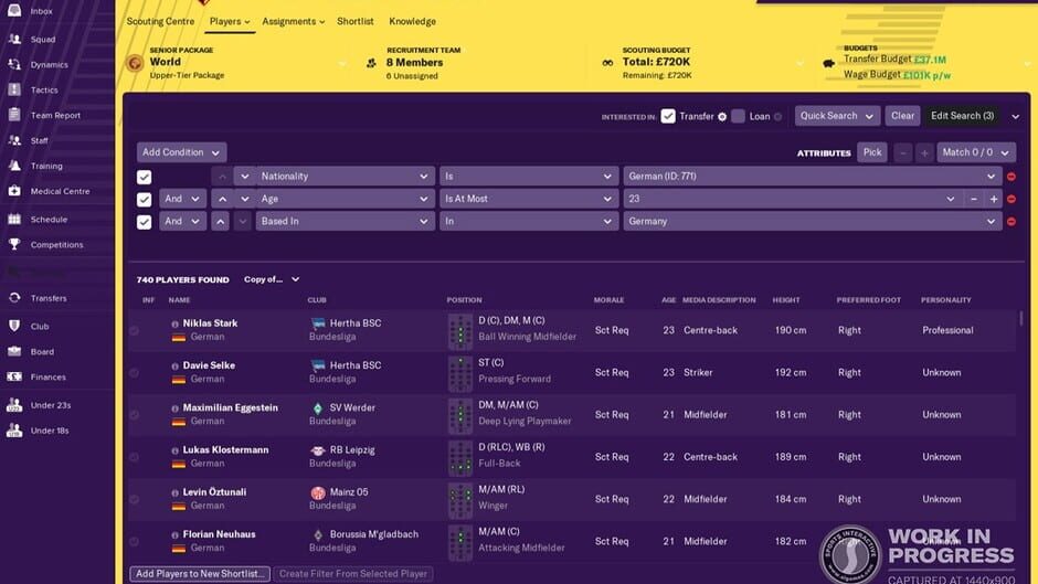 Capture de Football Manager 2019