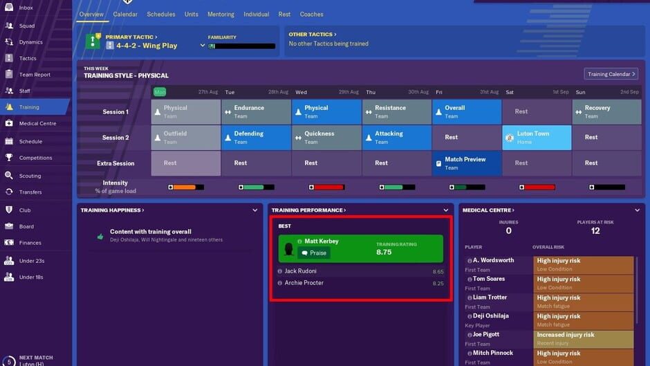 Capture de Football Manager 2019