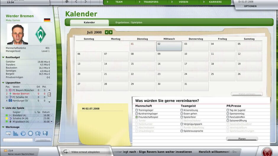 Capture de FIFA Manager 09