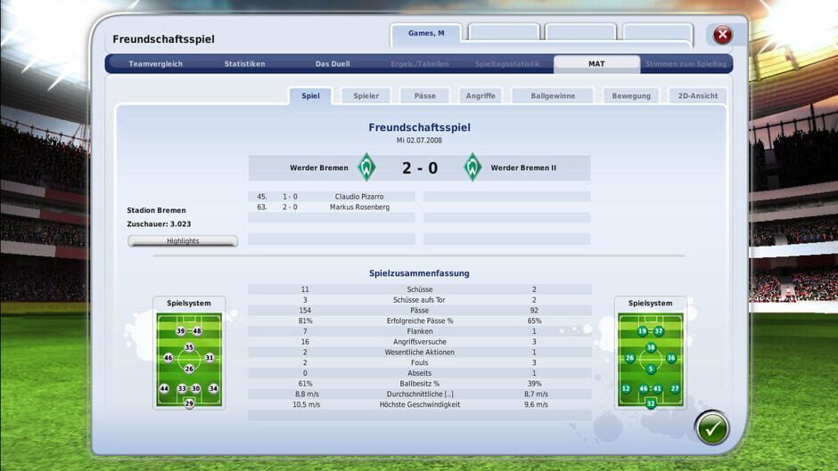 Capture de FIFA Manager 09