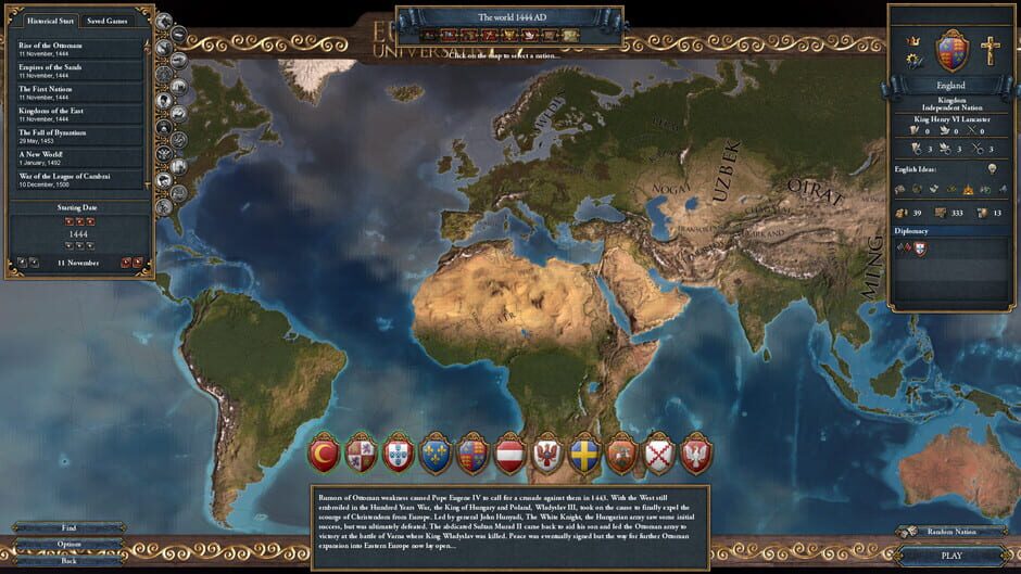 Capture d’Europa Universalis IV