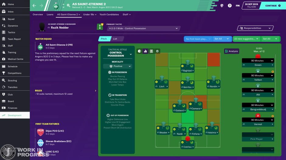 Capture de Football Manager 2020