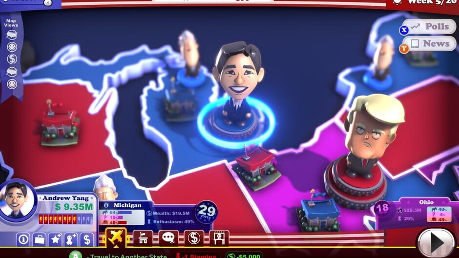 Capture de The Political Machine 2020