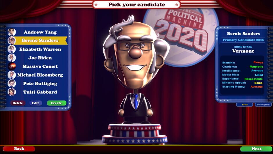 Capture de The Political Machine 2020