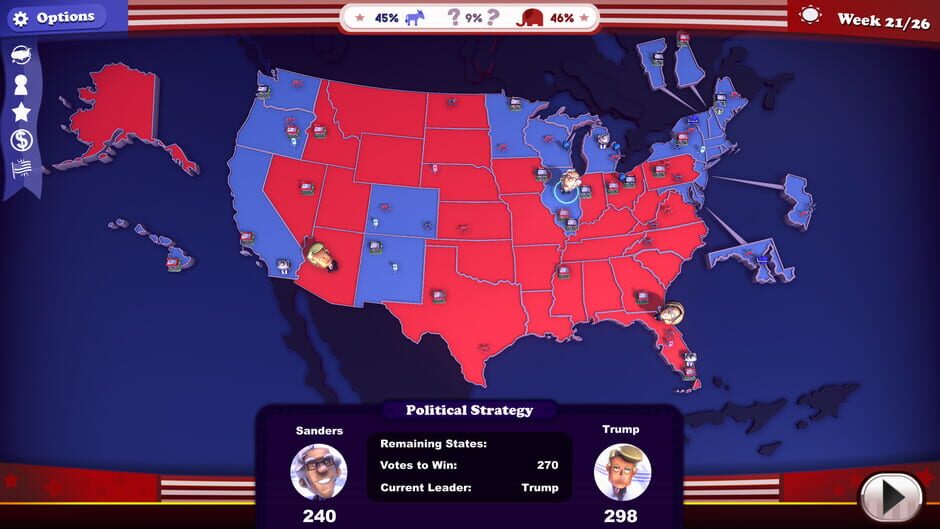 Capture de The Political Machine 2020