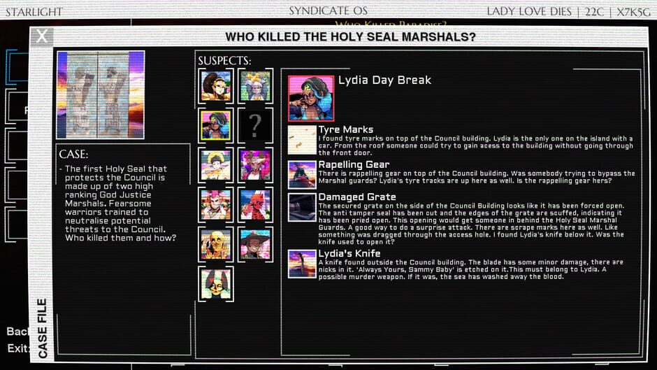 Capture de Paradise Killer
