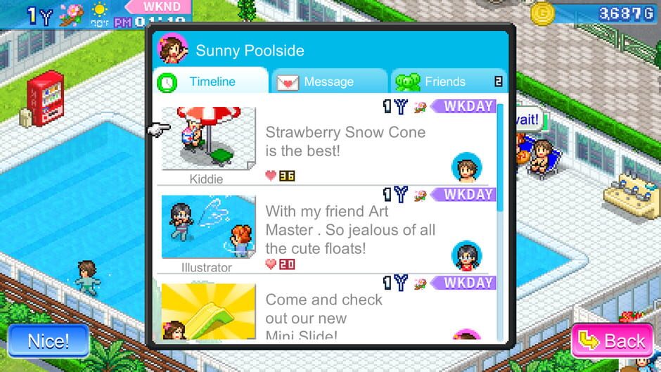 Capture de Pool Slide Story