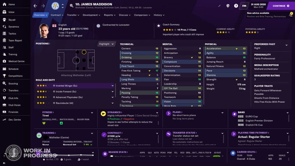 Capture de Football Manager 2021