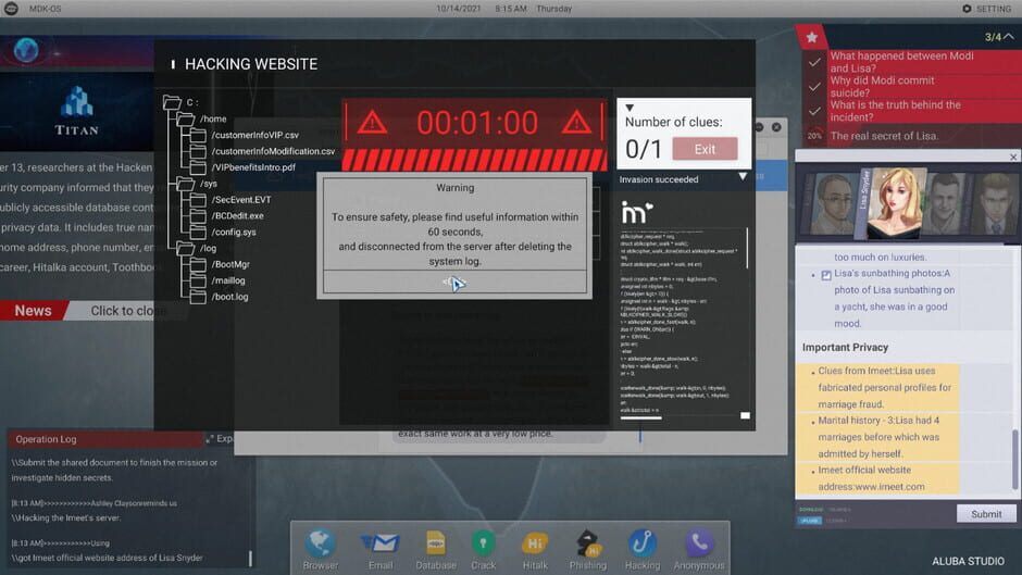 Capture de Cyber Manhunt
