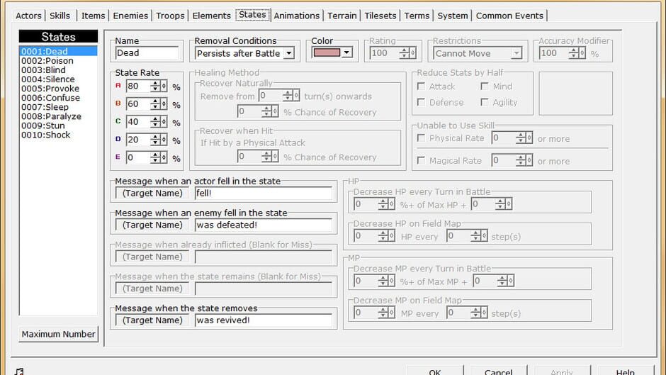 Capture de RPG Maker 2000
