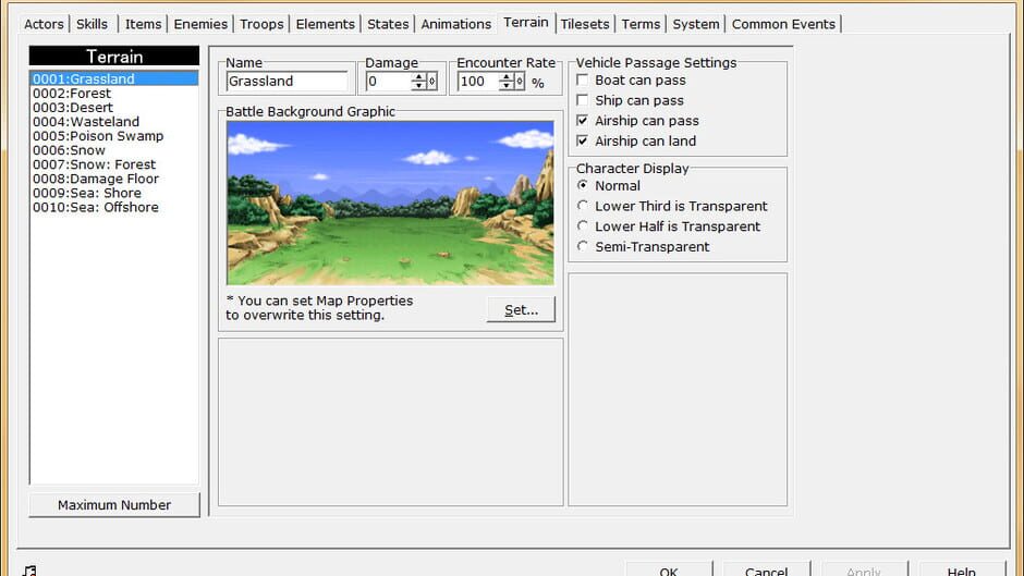 Capture de RPG Maker 2000