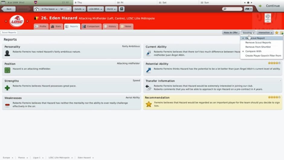 Capture de Football Manager 2010