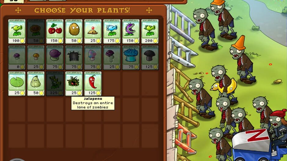 Capture de Plants vs. Zombies