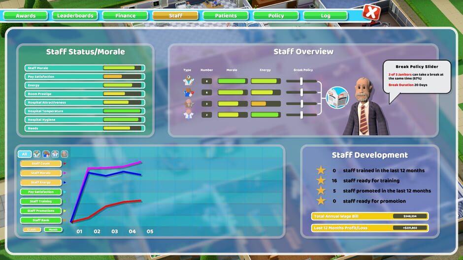 Capture de Two Point Hospital