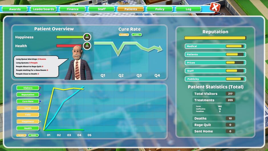 Capture de Two Point Hospital