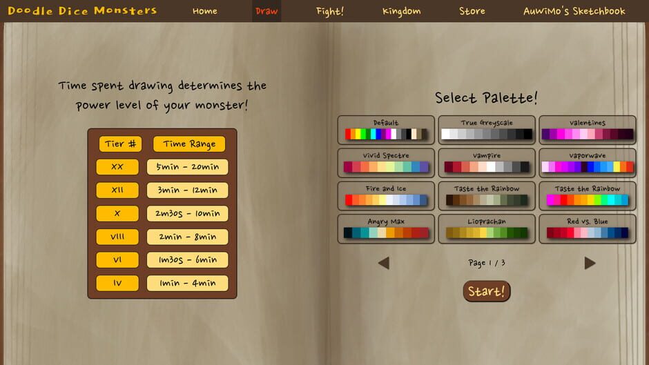 Capture de Doodle Dice Monsters