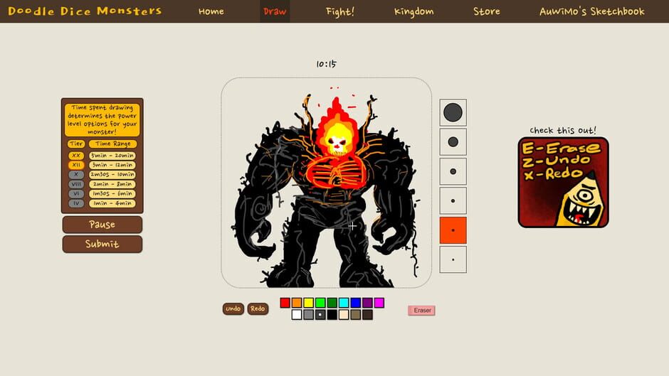 Capture de Doodle Dice Monsters