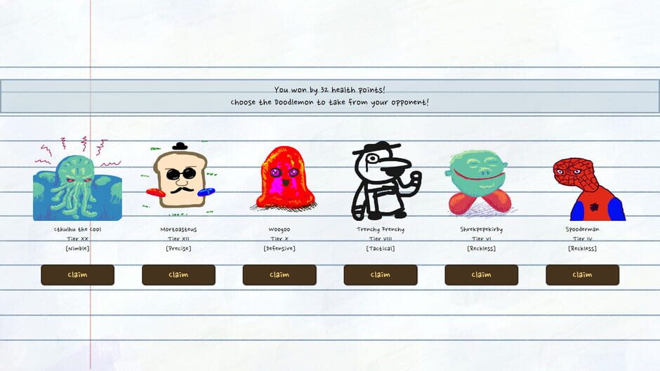 Capture de Doodle Dice Monsters