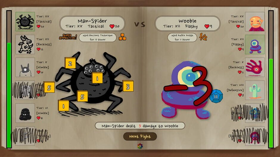 Capture de Doodle Dice Monsters