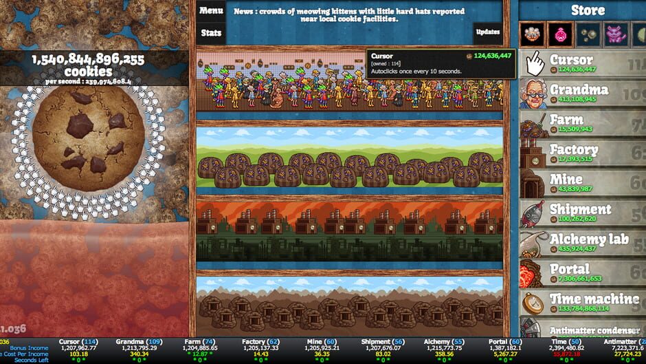 Capture de Cookie Clicker