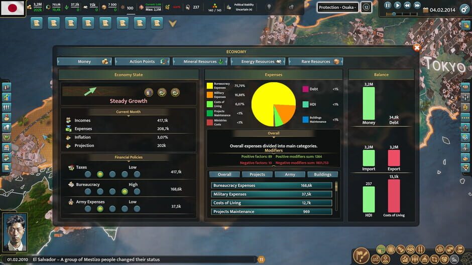 Capture de Realpolitiks 3: Earth and Beyond