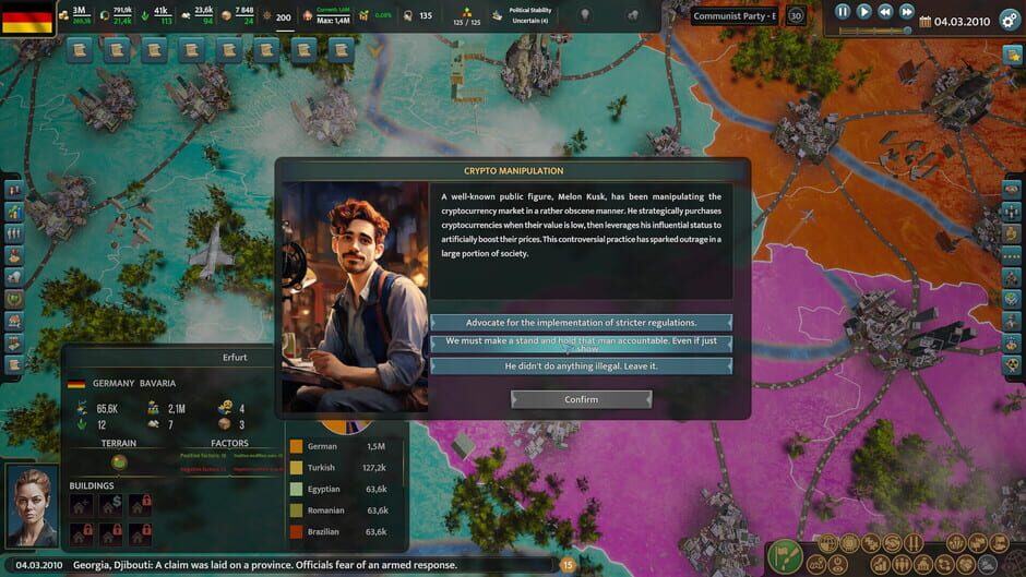 Capture de Realpolitiks 3: Earth and Beyond