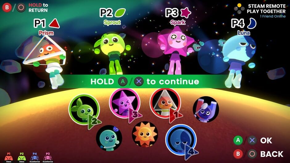 Capture de Which Way Up: Galaxy Games