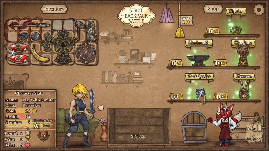 Capture de Backpack Battles