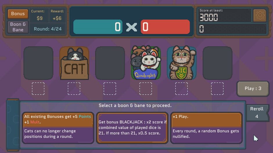 Capture de Cats & Dice