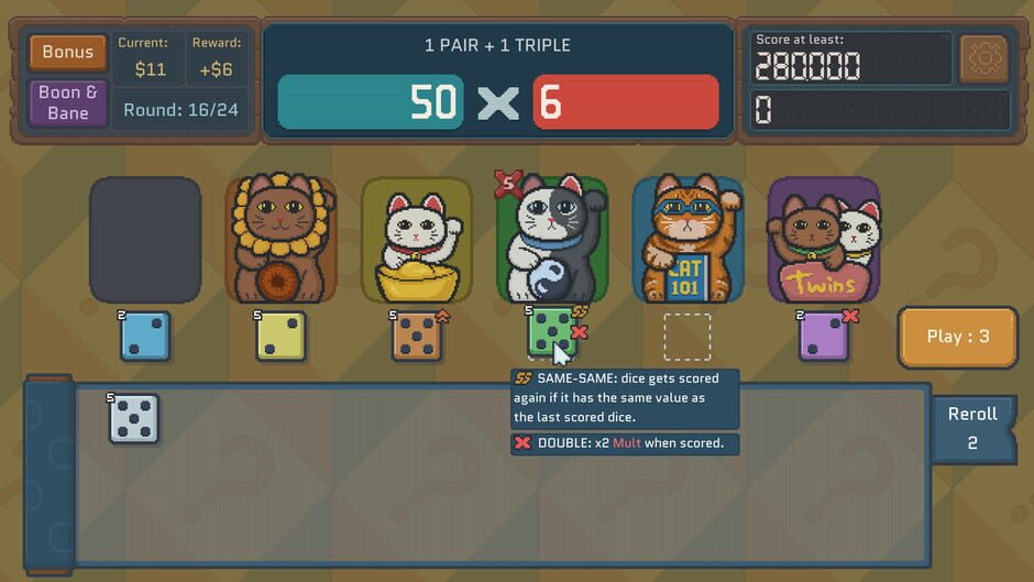 Capture de Cats & Dice