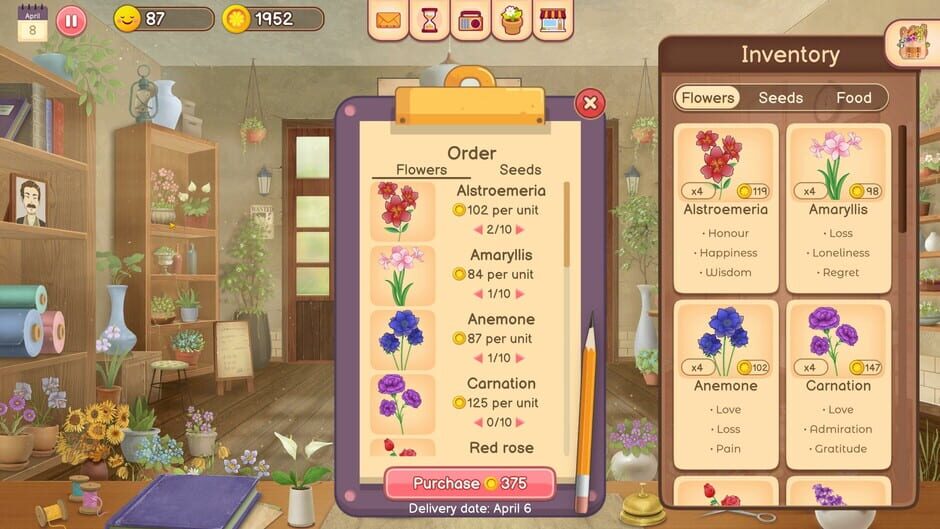 Capture de Hanako's flower shop