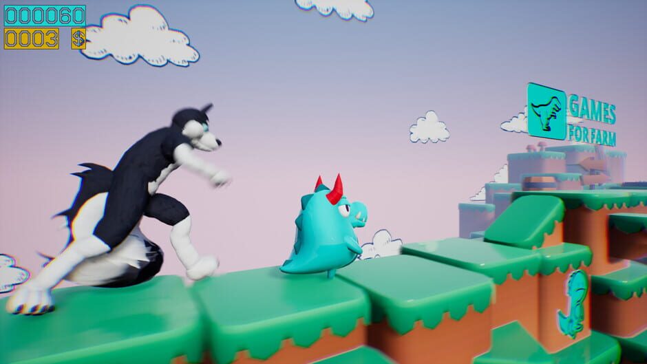 Capture de Dino Running from a Furry: Gamesforfarm