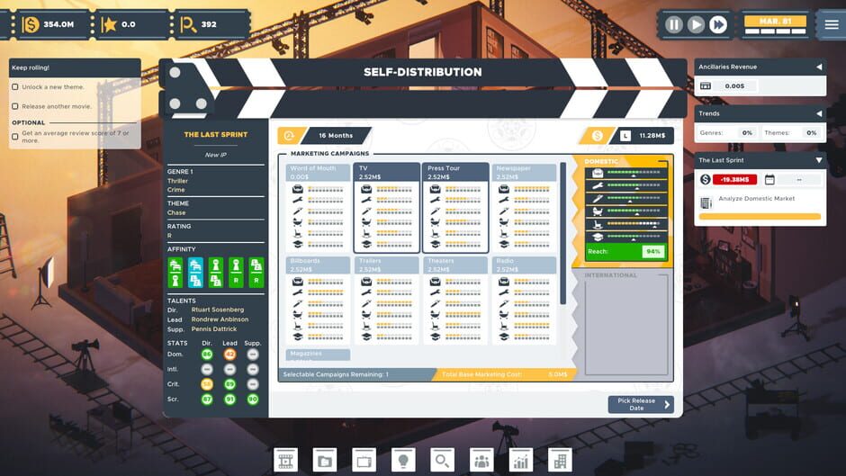 Capture de The Executive: Movie Industry Tycoon