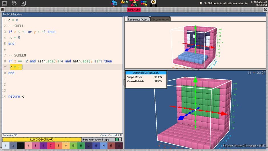 Capture de Replicube