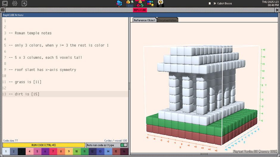 Capture de Replicube