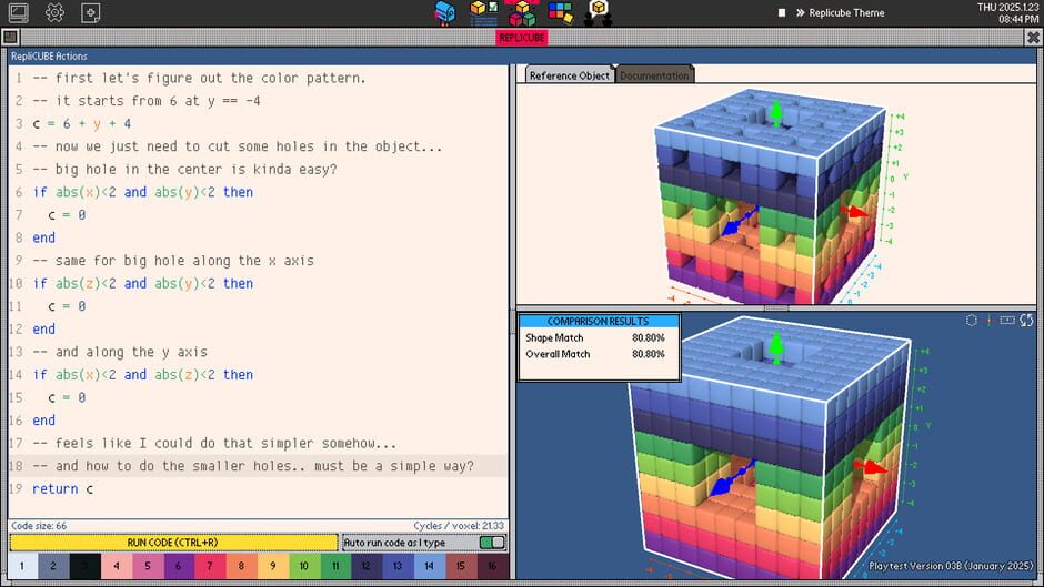 Capture de Replicube