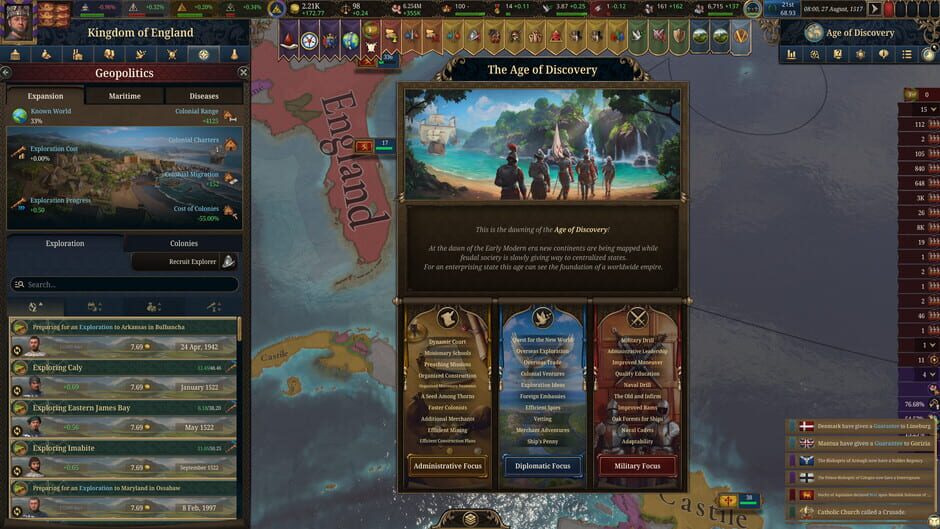 Capture d’Europa Universalis V
