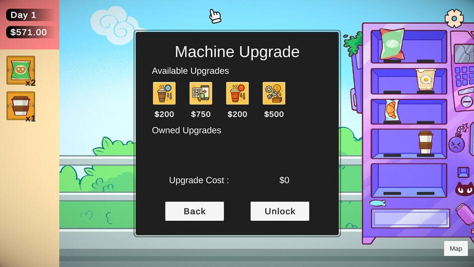 Capture de Vending Machine Co.