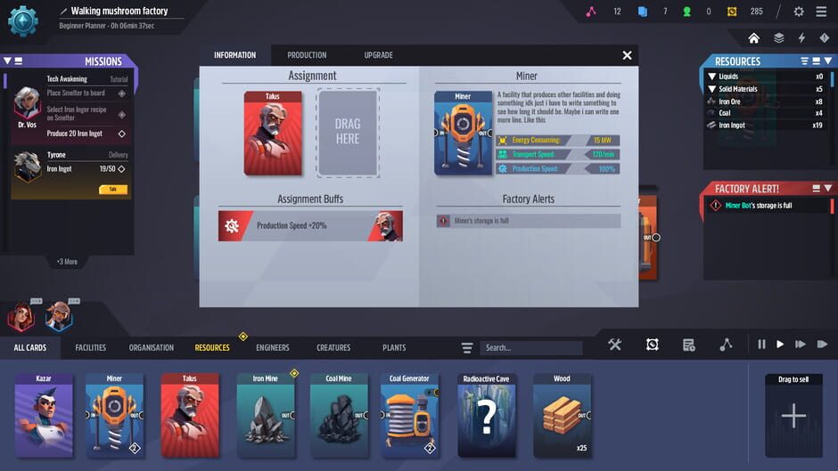Capture de Factory Planner
