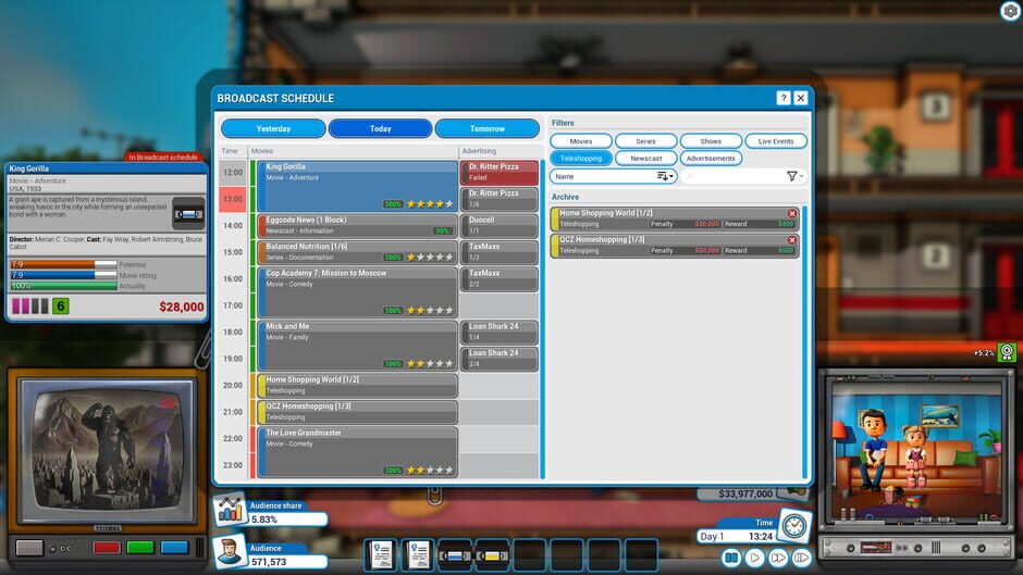 Capture de Mad Television Tycoon