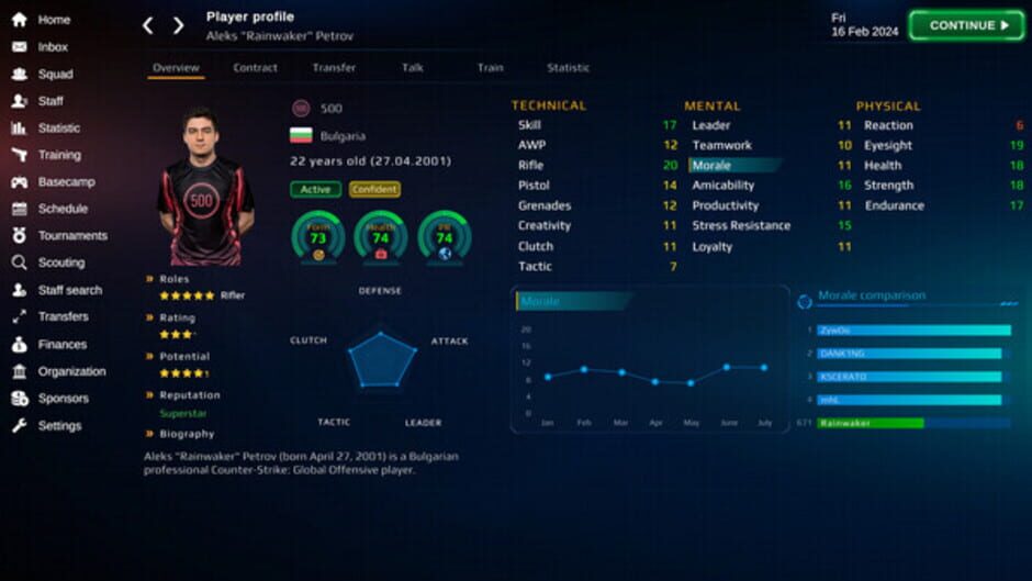 Capture d’Esports Manager 2026