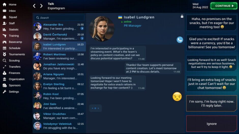 Capture d’Esports Manager 2026